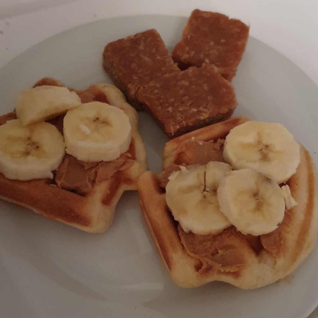 Homemade Liege Waffles with Banana