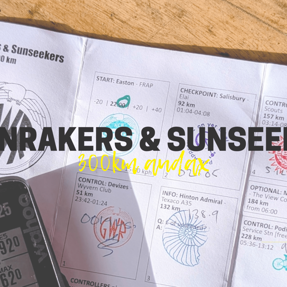 Moonrakers and Sunseekers 300km Audax