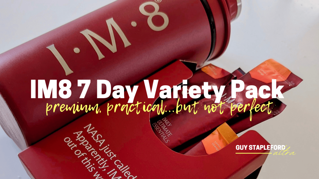 An honest review of the IM8 7 Day Variety Pack after 7 days of use. Premium feel, easy to fit into a routine, but not without drawbacks.